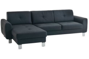 bank damhale chaise longue zwart