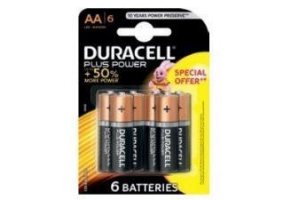 duracell alka plus power aa 6 pack