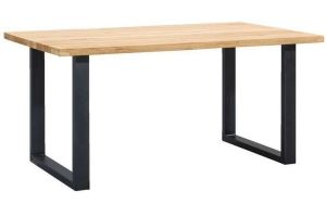 umix eettafel houston u poot eiken zwart 75x160x90 cm