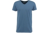 heren t shirt v hals blauw