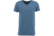 heren t shirt v hals blauw