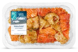 wokschotel zalm en pangasius