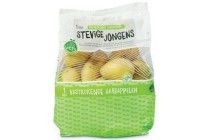 stevige jongens vastkokende aardappelen