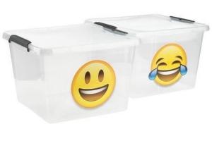 opbergbox smiley 32l m deksel assorti