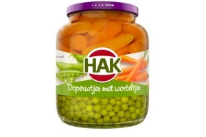 hak doperwtjes met worteltjes extra fijn