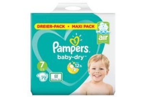 pampers baby dry maat 7 72 luiers voor droge ademende huid