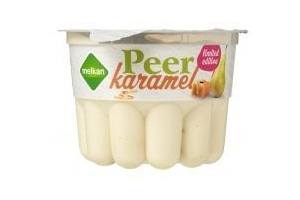 melkan pudding peer karamel