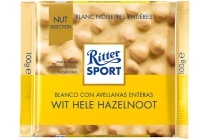 ritter sport wit hele hazelnoot 100 gram