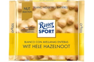 ritter sport wit hele hazelnoot 100 gram