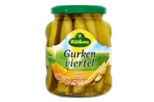 kuhne gurken viertel 330 gram