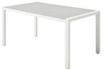 tafel chelva wit aluminium 160x90x75 cm