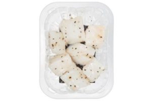 visgourmet mini kabeljauwblokjes met peper en zout