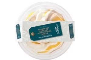 plus feestmoment mousse met vanille en apfelstudel smaak
