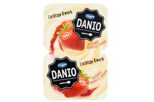 danio luchtige kwark aardbei vanille smaak