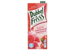 dubbelfrisss framboos en cranberry tray 8 x 1 5 liter