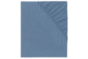 chambray hoeslaken blauw