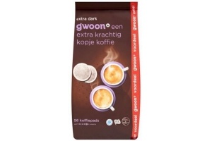 g woon koffiepads extra dark