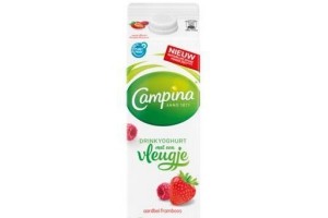 campina drinkyoghurt vleugje aardbei framboos