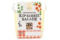 de vegetarische slager kip kerrie salade vegetarisch