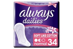 always dailies soft like cotton normal fresh inlegkruisjes