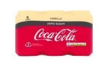 coca cola zero vanilla 6 pak