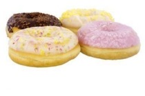 gekleurde donuts