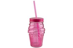 drinkglas met rietje cupcake