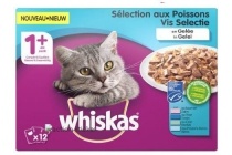 whiskas multipack pouch adult vis in gelei