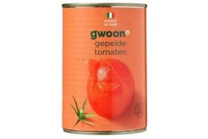 g woon gepelde tomaten op sap