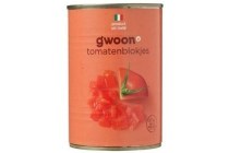 g woon tomatenblokjes in tomatensap