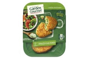 garden gourmet vegetarische spinazie kaas rondo