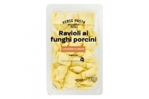 ah verse ravioli ai funghi porcini