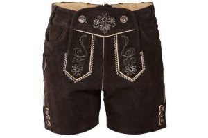 dames lederhose short bruin