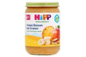 vruchtenmix ananas banaan met granen 6 maanden