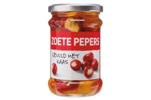 zoete pepers gevuld met kaas