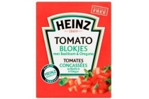 heinz tomatenblokjes basilicum oregano 390 gram