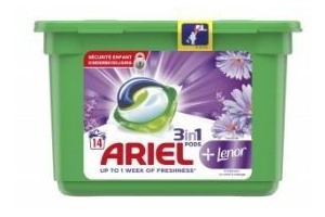 ariel 3 in 1 pods lenor