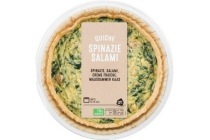 ah quiche spinazie salami