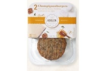 koolen champignonburger geitenkaas en honing