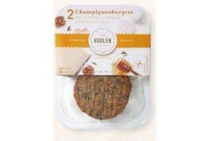 koolen champignonburger geitenkaas en honing