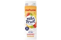 melkunie milk en fruit aardbei banaan original