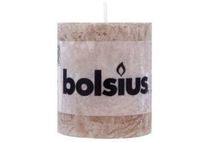 bolsius rustieke kaars 8cm taupe