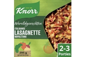 knorr wereldgerecht italiaanse lasagnette napoletana