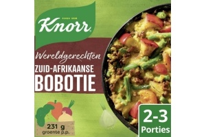 knorr wereldgerechten zuid afrikaanse bobotie