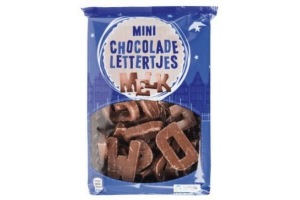 mini chocoladelettertjes