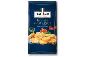 italiamo bruschetta con olio d oliva pizza en olijf