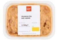 verse javaanse kip sate salade