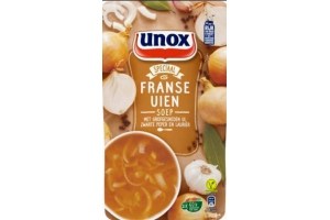 unox soep in zak franse uiensoep