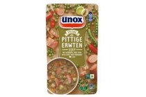 unox soep in zak pittige erwtensoep