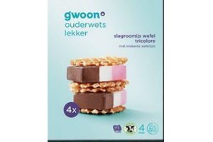 g woon slagroomijs wafels tricolore